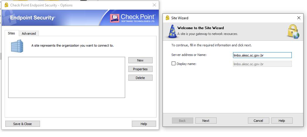 Site Wizard com o endereço limbo.alesc.sc.gov.br